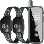Dog Training Collar 2 Dogs Upgraded 2600FT Remote Rechargeable Waterproof Electric Shock Collar with Beep Vibration Shock for All Dogs (5-120lbs), Black