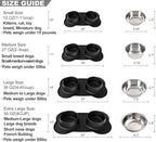 Pet Deluxe Dog Bowls Stainless Steel Dog Bowl with No Spill No Skid Silicone Mat, 24/48 oz Dog Food and Water Bowl Set Double Dog Feeder Bowl Dog Dish for Small Medium Large Sized Dogs Cats Puppy
