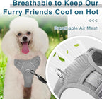 BARKBAY Dog Harness No Pull with ID Tag Pocket - Heavy Duty, Reflective, Easy Control for Large Dogs(Grey,XS)