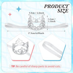 2 Pcs Dog Crown Headband Dog Tutu Dress Set Crystal Rhinestone Tiara Crown Tutu Skirt Pet Dress Costume for Puppy Birthday Party Wedding Photo Prop Costume(Large,White)