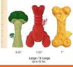 Nylabone Power Chew Toy Bundle, Cute Dog Toys for Aggressive Chewers, Filet Mignon, Cheese, and Bacon Flavors, Large Dogs - Up to 50 lbs, 3 Pack