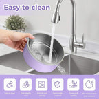 Stainless Steel Dog Bowls, Metal Dog Bowls, Water Bowl for Dogs, Dog Food Bowls, Pet Bowls for Dogs, Dog Dish for Large Dogs, Insulated Dog Bowl, Non Slip Dog Bowl,Easy Clean,64oz,LightPurple