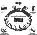 Prong Collar for Medium Dogs, Dog Pinch Collar,Dog Training Collar,High Strength Quick Release Buckle,Comfort Rubber Tips (Black，3.0mm, 20-Inch)