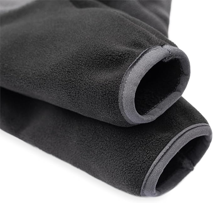 Fleece Dog Coat for Small Medium Dog,Pullover Pajamas Jumpsuit Bodysuit Puppy Coats with Legs, Pet Windproof Warm Cold Weather Jacket Full Body Vest Cozy Snowsuit Outfit Clothes (Black, L)