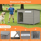 Dog House Outdoor & Indoor Anti-Chewing Iron Frame Dog Kennel Easy Clean and Assemble Openable Roof for Small to Medium Dog Breeds (41" L X 26.4" W X 33.5" H)