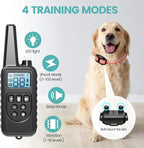F-color Dog Training Collar with Remote 2600ft Shock Collar for Small Medium Large Dogs Breed Waterproof Dog Shock Collar for 3 Dogs with Anti-Lost Light Beep Vibration Shock