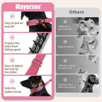 Mayerzon Martingale Dog Collar for Pulling, Patented No Pull Training Walking Collar with Buckle for Medium Large Dogs Bulldog Pitbull German Shepherd, Reflective, Adjustable, Heavy-Duty(M, Hot Pink)