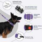 Mayerzon Martingale Dog Collar for Pulling, Patented No Pull Training Walking Collar with Buckle for Medium Large Dogs Bulldog Pitbull German Shepherd, Reflective, Adjustable, Heavy-Duty(M, Purple)