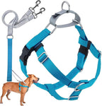 2 Hounds Design Freedom No Pull Dog Harness, Adjustable Harness and Leash Set, Easy Walking & Comfortable Control, Fits Small, Medium & Large Dogs, Solid Colors, Made in USA, 5/8" MD, Turquoise