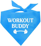 Workout Buddy Dog Bandana | 100% Cotton Adjustable Triangle | Made in USA | Workout | Sports | Gym | Turquoise, X-Small (1095)