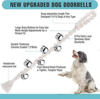 COOYOO Dog Bells to Go Outside, Premium Quality Potty Training Dog Door Bell, Yarn Handwoven Dog Bell, Adjustable Housetraining Hanging Bell-6 Extra Large Loud 1.5 DoorBells