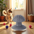 Gray Cat Corner Scratcher | Cat Corner Self Groomer Remove Loose Fur, Removable Design for Cleaning, Cat scratcher Cat Massage Combs for Short Long Fur Cats, Kitten Puppy Massager Cat Brushes,Grooming
