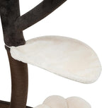 Cat Tree, 63.8In Large Cat Tower Heavy Duty Cat Climbing Frame with Cat Condo Baskets Cat Scratching Posts Dangling Toys & Big Hammock for Pet Shops & Balconies (Brown + White)