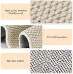 Uross Thickened Cat Wall Climbing Carpet 6.6 FT x 16" - Extra Long Cat Scratch Wall Pad, Cat Scratching Carpet Rug Wall Mounted Scratcher Couch Sofa Protector- Beige