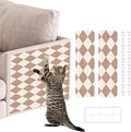 Cat Scratch Furniture Protector,2 PCS Self-Adhesive Cat Scratching Mats,Trimmable DIY Carpet for Couches,Cat Trees and Door,Scratching Post Tower Replacement Pads(39.4"x15.8",Beige-Lattice)