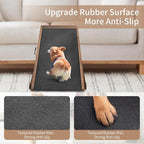 SLSY Dog Ramp for Bed, Couch & Car, Foldable Pet Ramp for Small Dogs and Cats, 4 Adjustable Heights 13.7''–19.6", Portable Stable Wooden Pet Steps with Non-Slip Pad for Sofa or Stairs