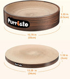 Cat Scratcher, Cardboard Cat Scratchers for Indoor Cats, Large Cat Scratching Board, Round Bowl Cat Scratch Pad Bed (Gothic)