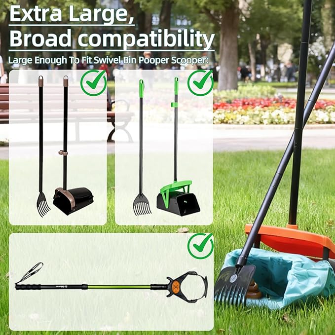 Dog Poop Bags with Handle,fit for Swivel Bin Pooper Scooper,Cornstarch Based Heavy Duty and Leak-Proof Waste Bags for Dog & Cat Litter(100 Count Extra Large 2.6 Gallon,Unscented)