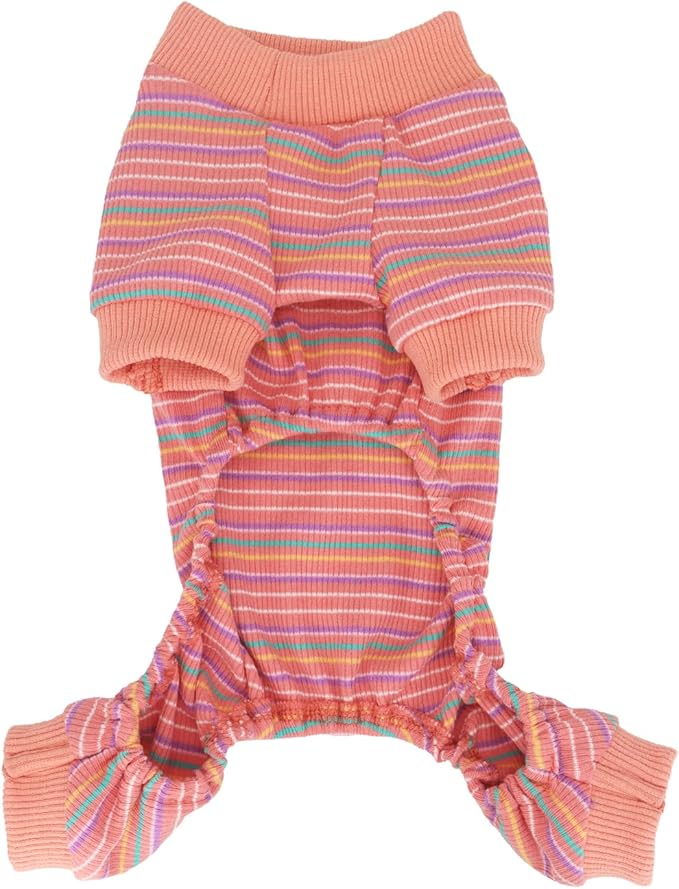 LOPHIPETS Dog Pajama Onesie for Small Chihuahua Yorkie Puppy Cat Clothes Apparel-Pink/S
