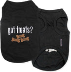 Parisian Pet Dog Shirt – 100% Cotton Shirts for Small Dogs – Black Sleeveless Puppy Clothes – Lightweight and Breathable Pet Apparel – Cool and Stylish Dog Clothes - Stretchy T Shirts for Dogs