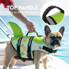 ASENKU Dog Life Jacket - Pet Safety Vest for Swimming & Boating, Shark Life Jacket with Floatation, Dog Lifesavers Swimsuits for Small Medium Large Dogs (Fruit, S)