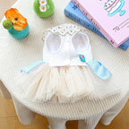 Furbabycare® Elegant Sweet Fashion Puppy Dog Blingbling Princess Skirt Pet Dog Lace Cake Camisole Tutu Dress J-Blue X-Small