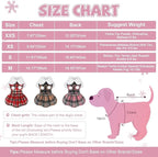 Dog Sweater with Leash Set D Ring Plaid Fleece Dog Clothes for Small Dogs Girl Boy Winter Puppy Dress Cold Weather Coat Fall XXS Sweater for Chihuahua Yorkie Cat Doggy Costumes, Pink, S