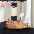 Cat Tree, 36 Inches Indoor Cat Tree Tower Condo, Natural Sisal Cat Scratching Post with Cozy Bed, Small Cats Tree for Kittens, Soft Perch & Cute Toys, Dark Grey