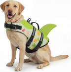 ASENKU Dog Life Jacket - Pet Safety Vest for Swimming & Boating, Shark Life Jacket with Floatation, Dog Lifesavers Swimsuits for Small Medium Large Dogs (Fruit, L)