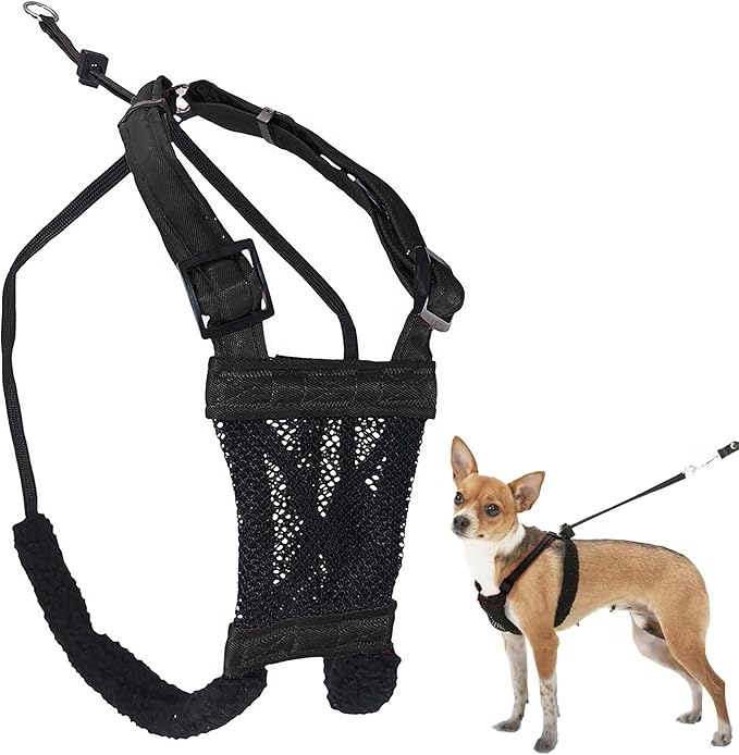YUP! Mesh Non Pull Dog Harness X-Small Black, Perfect for Training-Stops Dogs from Pulling and Choking on Walks for Small, Medium and Large Dogs, Puppy Harness, No Pull Harness, No Choke Harness