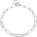 Herm Sprenger - Chrome Plated Steel Fur Saver Dog Collar - Long Link - Professional Training Collar for Small Petite Dogs - Puppy Collar - Correction Slip Chain - Made in Germany (18 inches (45 cm))