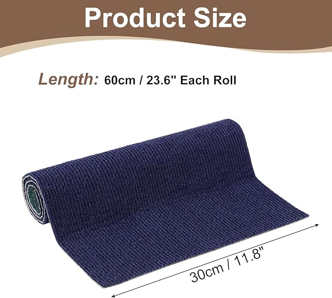uxcell Self-Adhesive Cat Scratching Mat, 1 Roll 23.6" x 11.8" Couch Protector from Cat Claws for DIY Sofa, Wall, Doors, Cut Anti Cat Scratch Pad Carpet Mat, Dark Blue