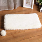 SHENGOCASE 2-Pack Cat Dog Bed Cushion, 10.6" x 17.5", Faux Rabbit Fur, for Wall Box House Crate Cage Kennel Perch, Cat Tree Pillow Pad Mat Replacement