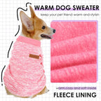 3 Pack Dog Sweaters for Small Dogs Girl Boy Winter Fleece Clothes Warm Soft Dog Sweatshirt Outfit for Dogs Cats Pet Apparel