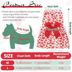 Abbylike 3 Set Easter Dog Dress Small Dog St. Patrick Valentines Day Cute Bunny Shamrock Heart Poodle Skirt with Bow Clip for Pet Holiday Party Outfits(L)