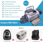 Siivton Airline Approved Pet Carrier, 4-Way Expandable Cat Dog Carrier for Under-Seat Travel, Soft-Sided Portable Pet Bag with Removable Fleece Pad, Fits Small Pets Up to 15 lbs (18"x 11"x 11")