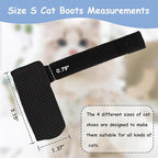 4 Pcs Cat Boots, Anti Scratch Cats Mittens, Breathable Cat Shoes to Prevent Scratching, Adjustable Mesh Cats Claw Protectors, Suitable for Kittens When Bathing and Nail Trimming(S,Black)