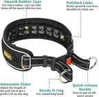 Mayerzon Martingale No Pull Collar for Large Medium Dogs Pitbull German Shepherd Rottweilers, Patented Reflective Anti Pull Dog Walking Collar with Buckle for Training Hiking, Adjustable(M, Black)