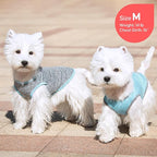 KYEESE 2Pack Dog Shirt, Lightweight Sun Protection Sleeveless Dog T Shirts for Small Dogs Boy, Breathable Puppy Reflective Tank Top Summer Dogs Clothes for Outdoor Walking, Grey+Sky Blue, S