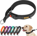 Mayerzon 1.5" Wide Martingale Collar for Large Medium Small Dogs Pitbull German Shepherd, No Pull Reflective Slip & Martingale Dog Collar with Buckle Soft Padded for Walking Training(Black,XXL)