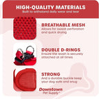 Downtown Pet Supply Step-in Dog Harness – No Pull, Adjustable Padded Mesh with Reflective Trim, Secure Buckle Strap – Comfortable & Breathable Small Dog Harness, XX-Large, Red