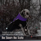 IECOii Extra Warm & Reflective Dog Jacket - Fleece Turtleneck Winter Coat - Adjustable Buckles - Small to Extra Large - Perfect for Cold Weather