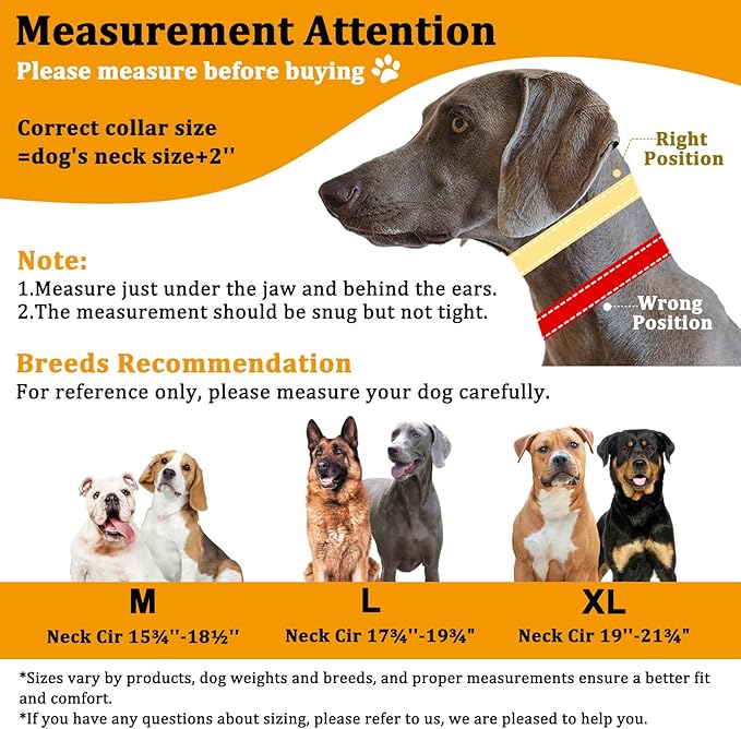 Mayerzon Martingale Dog Collar No Pull for Large Medium Dogs, Adjustable Neoprene Walking Collar for Pitbull German Shepherd Rottweiler, Reflective Anti Pull Design for Training Hiking(M, Black)