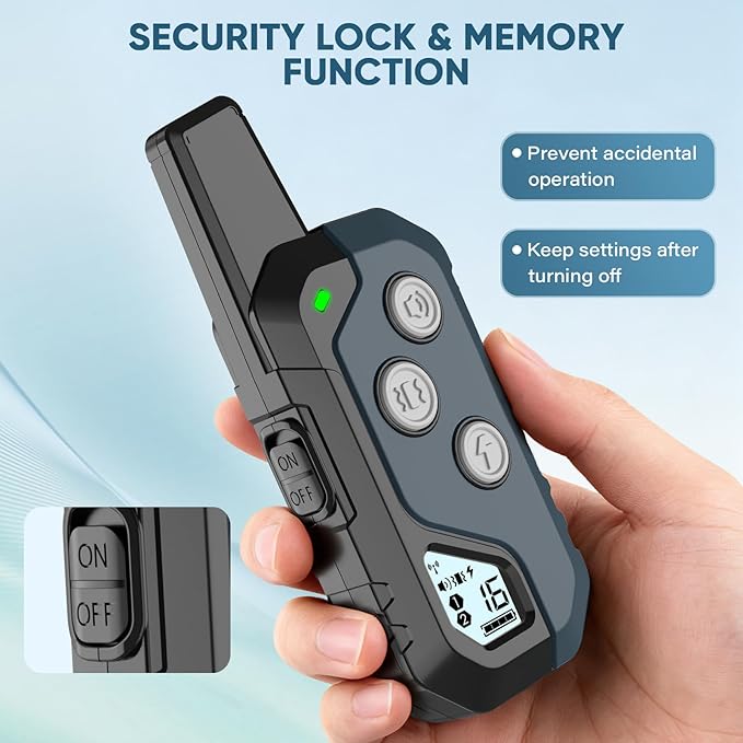 Shock Collar for Dogs, IP67 Waterproof Dog Training Collar with Remote, 3 Training Modes (Beep, Vibration, Static), Rechargeable E Collar for Large and Medium Breeds