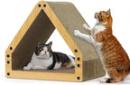 House Cat Scratcher Lounger, Reversible Scratcher, Durable & Long-Lasting, Cat Cardboard Scratcher, Large Cat Scratching Pad, Scratching Board, Scratch Pad for Indoor Cats, Brown