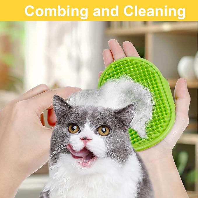 8 Pcs Silicone Grooming Strap Pad for Cats, Adjustable Rubber Cat Self Groomer Corner Scratcher, Cat Face Scratchers Massager for Long Short Hair, Self Grooming Cats Brush Rubbing Post Accessories