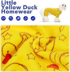 Paiaite Dog Pajamas Onesie: Comfortable Four-Legged Apparel for Small, Medium, & Large Dogs, Polyester Material for Comfort, Wrinkle Resistance, Moisture Wicking, Stretchiness Rotating Duck XL