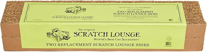 The Original Scratch Lounge - Reversible Side Replacement Scratch Pad Refills (2 Pack) - Worlds Best Cat Scratcher - Long Lasting and 100% Recyclable