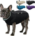 IDOMIK Warm Dog Coat with Harness, Waterproof Reflective Dog Jackets for Small Medium Large Dogs, Fleece High Collar Winter Jacket with Zipper, Pet Winter Snowsuit Clothes for Cold Weather,Black M
