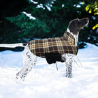 Kuoser Waterproof Dog Coat, Reversible Dog Jacket for Medium Dogs, Adjustable Durable Doggie Winter Coat Warm Puppy Cold Weather Apparel from Small to Large Breed, New Brown M